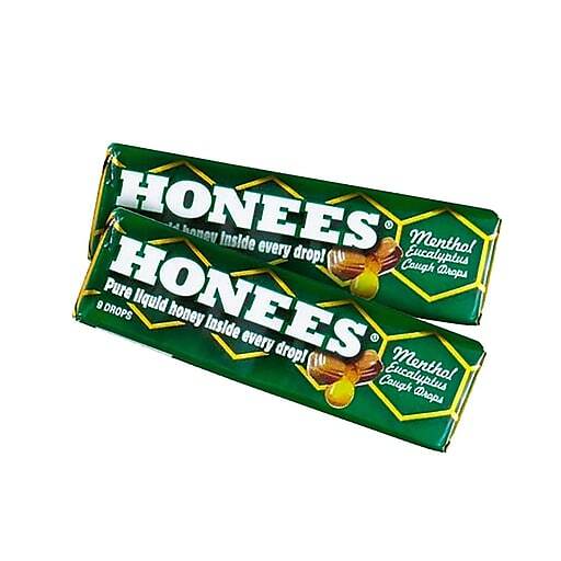 FRESH Honees Menthol Eucalyptus Honey Filled Candy 2 Single Bars
