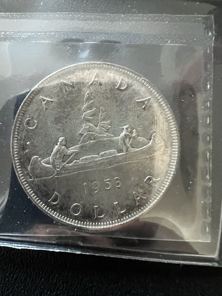 1953 SILVER $1 DOLLAR CANADA ICCS CERT- **MS-64** NSF