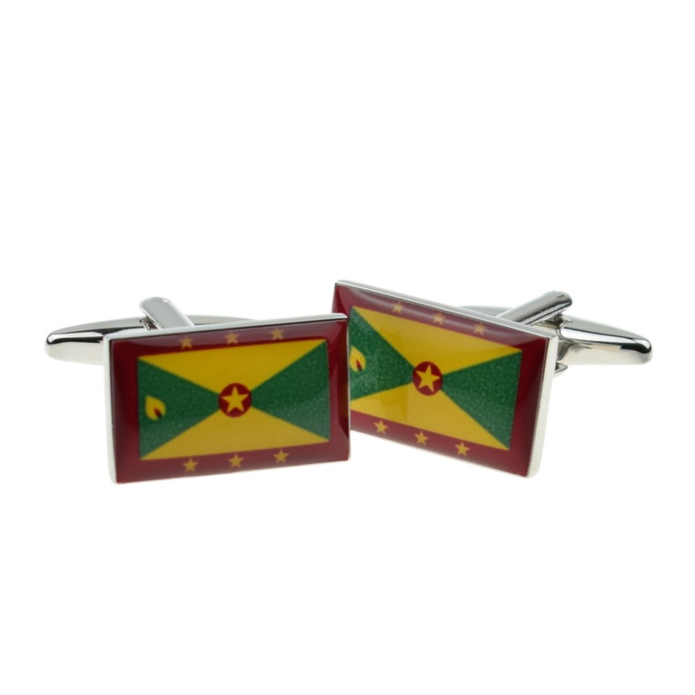 Grenada Flag Cufflinks Presented in a Cufflink Box X2BOCF151