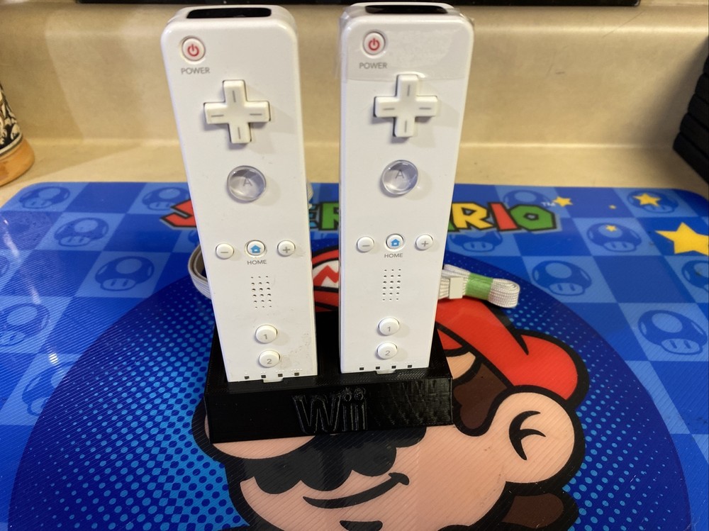 Wii Controller Stand, Holds 2 Wiimotes for Display or Storage! 3D Printed!