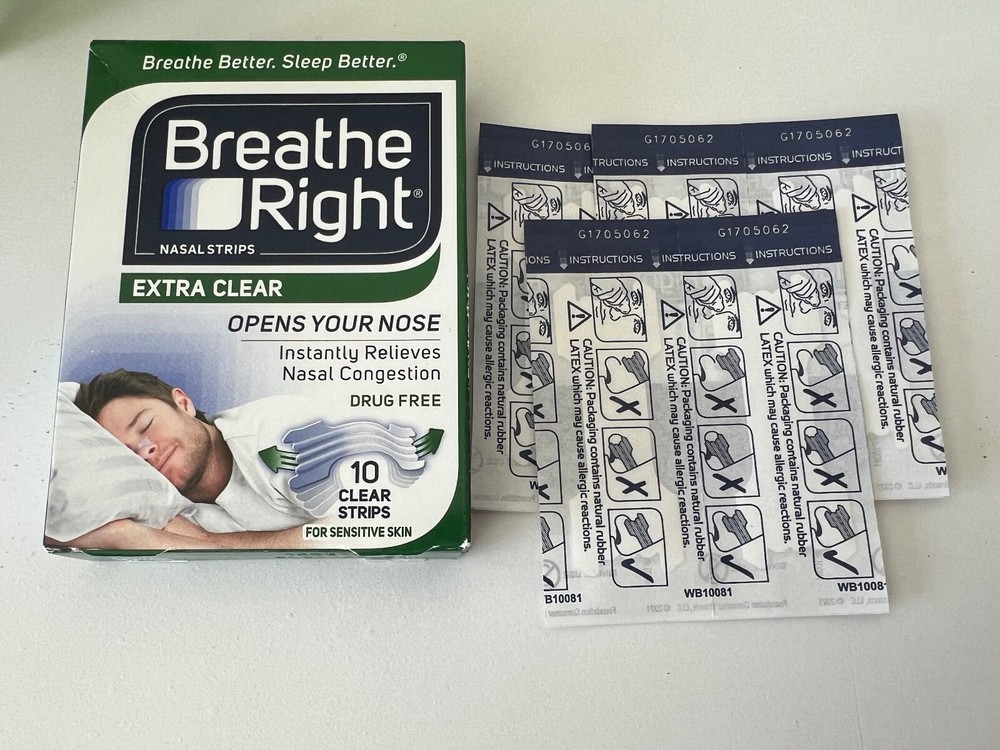 13 Breath Right Nasal Strips Extra Clear Sensitive Skin