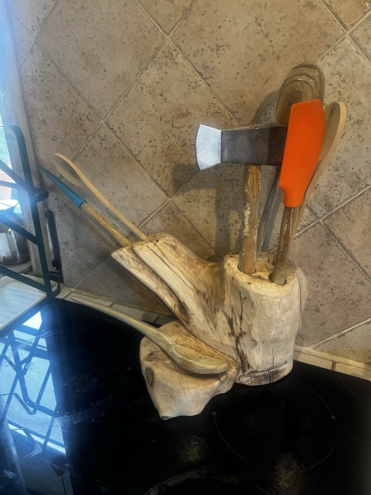 Handmade Olive Ladle Holder