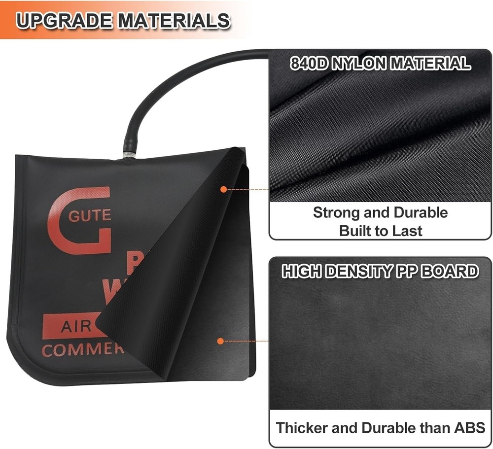 Versatile Air Wedge Bag for Safe Installations - Compact, No Batteries Needed