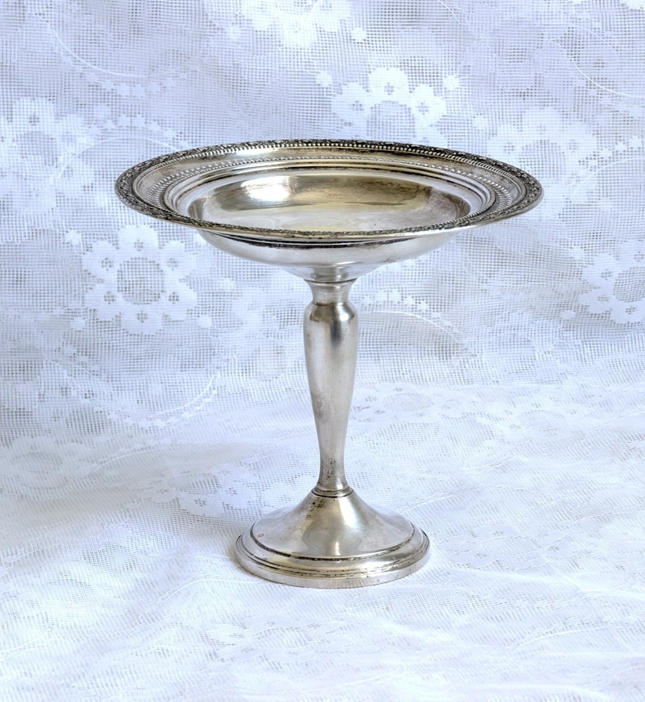 Frank M. Whiting & Co. Sterling Silver Weighted Compote Pedestal Candy Nut Dish