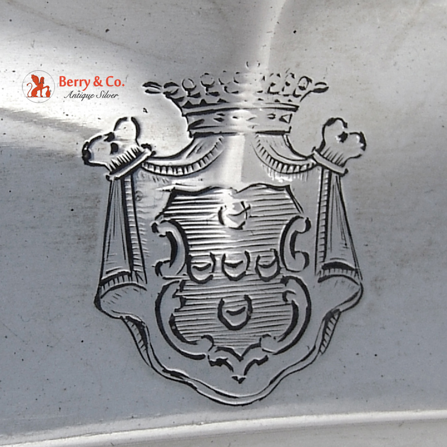 Floral Wave Edge Large Oval Serving Tray Continental Silver 1790