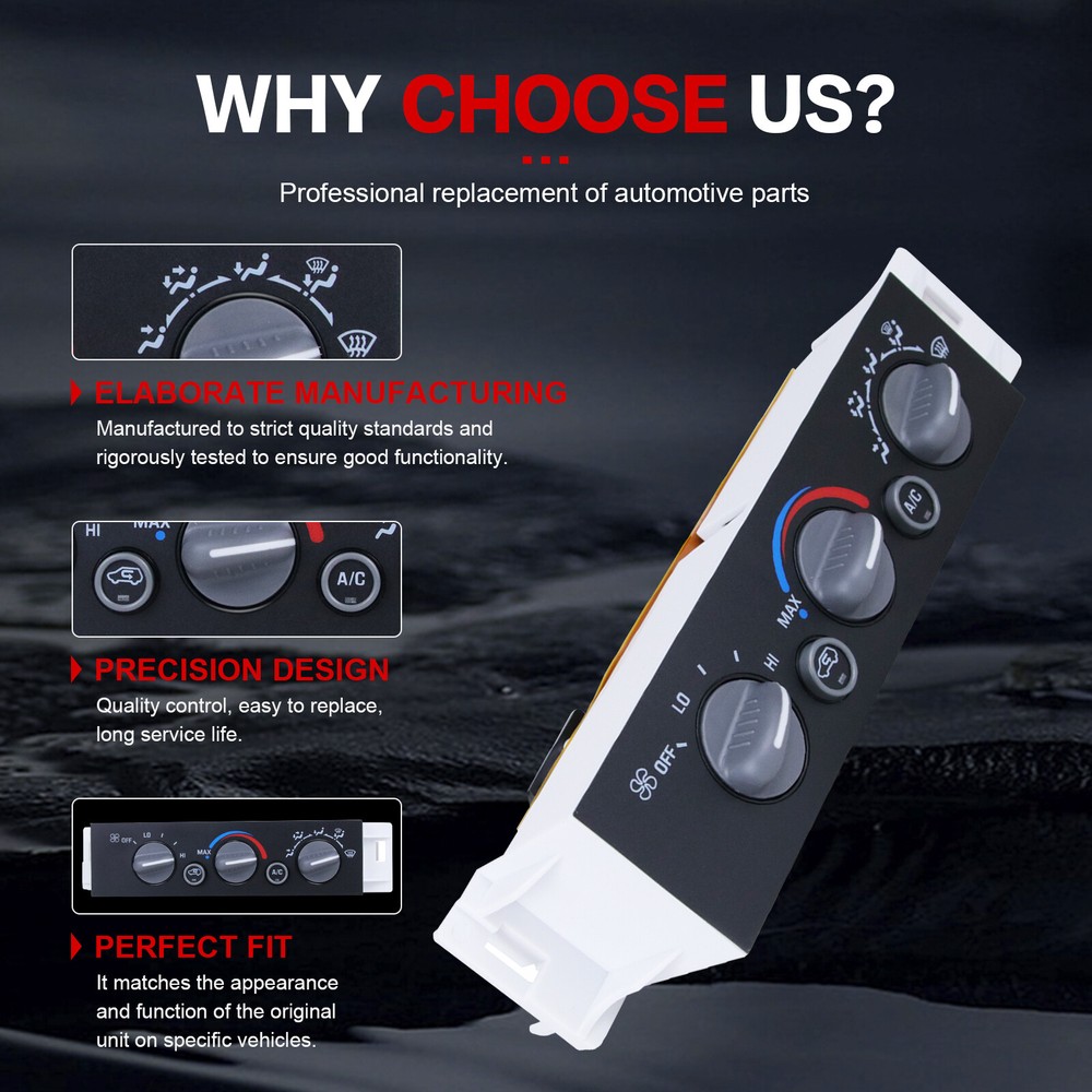 15-72548 599-007 AC Heater Control Panel Climate Module Switch For GMC Chevy