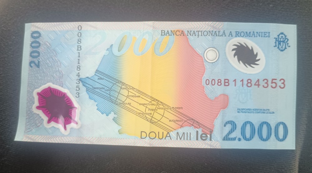 Commemorative Romanian 1999 Solar Eclipse lei Bank Note