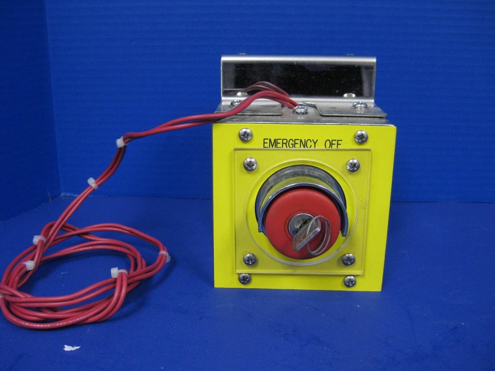 TEL Tokyo Electron Emergency Off Button with Key Lock, Used