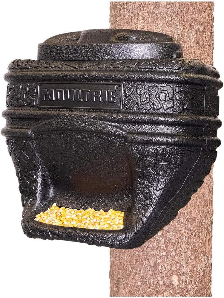 Feed Bin - Gravity-Fed 6-Gallon Feed Bin - Easy Tree/Post Mount -40 Lb Capacity
