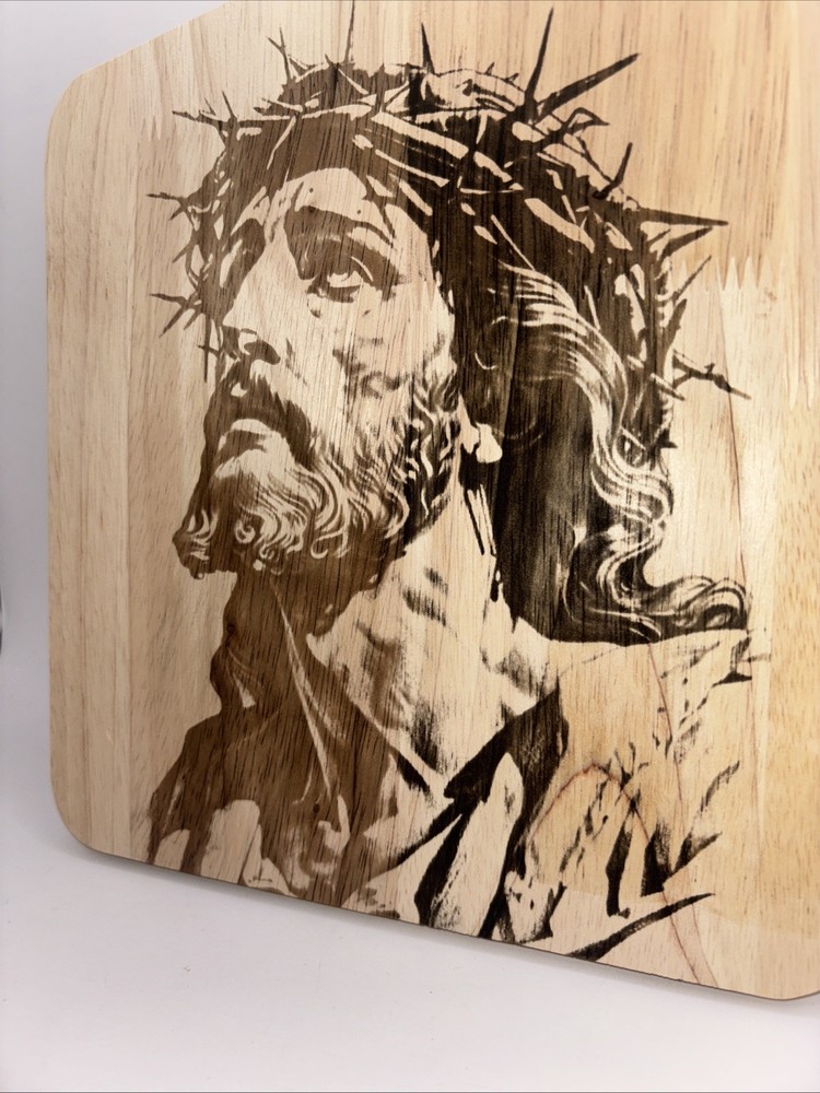 Wood Cutting Board Plaque Of Jesus