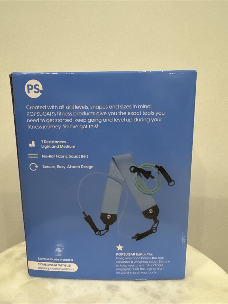 Popsugar Hip Trainer Kit With Interchangeable Strength Cords & Fabric Squat Belt