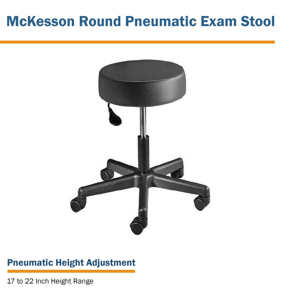 McKesson Exam Stool Backless 17" to 22" Height Range 1 Ct