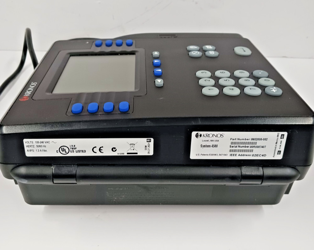 Kronos System 4500 Ethernet Time Clock