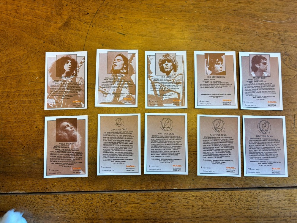 1991 Grateful Dead Complete set by Brockum