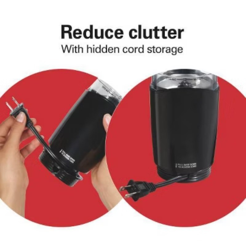Coffee Grinder Black: Electric Blade Grinder, 12 Cup Capacity