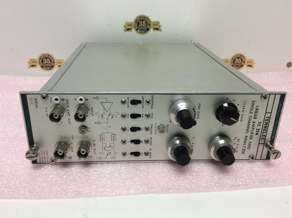 TENNELEC NIM computer module model # TC 214 Linear Amp Single Channel Analyzer