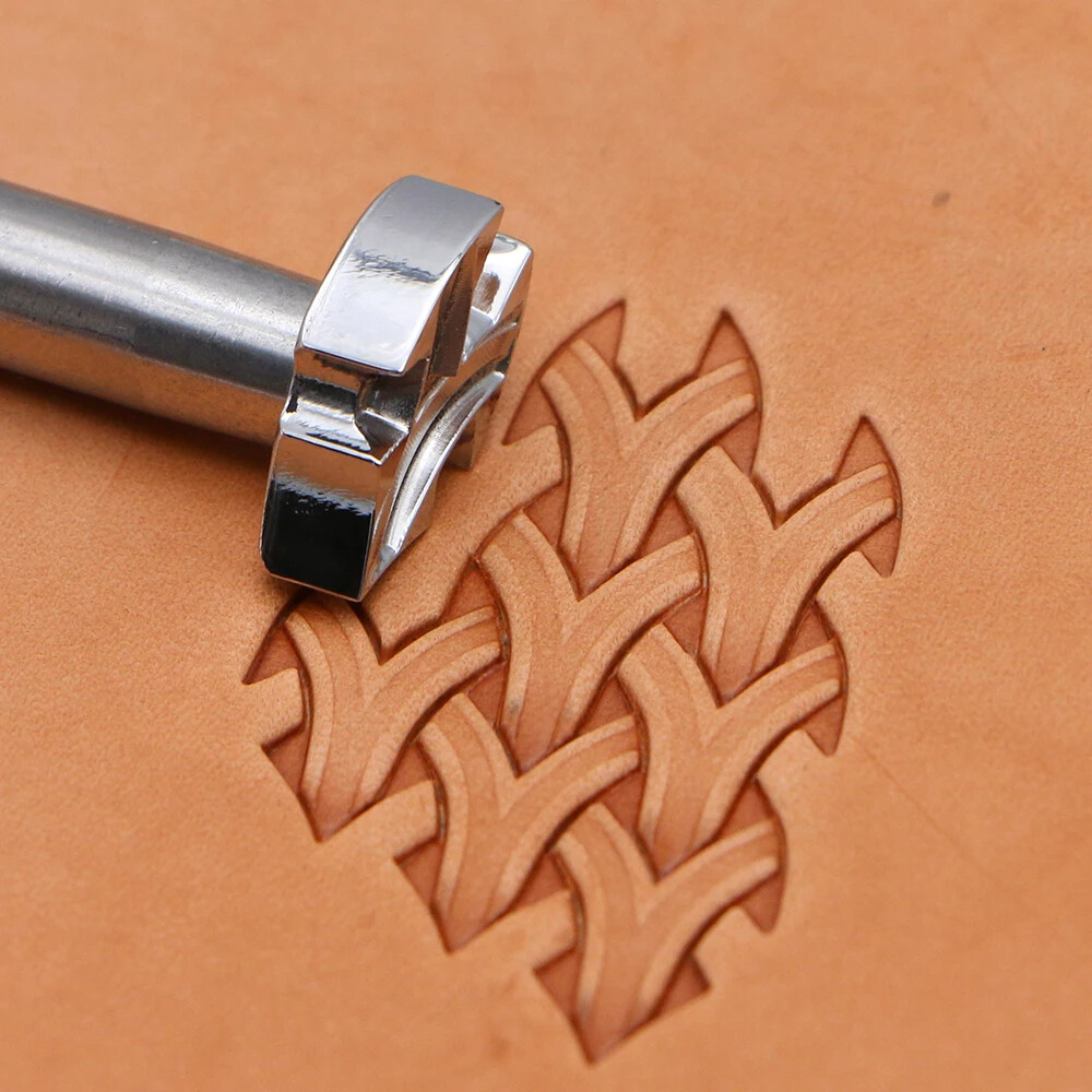 Leather Stamp Tool Basket Weave Stamping Working Carving Punches Tools Craft