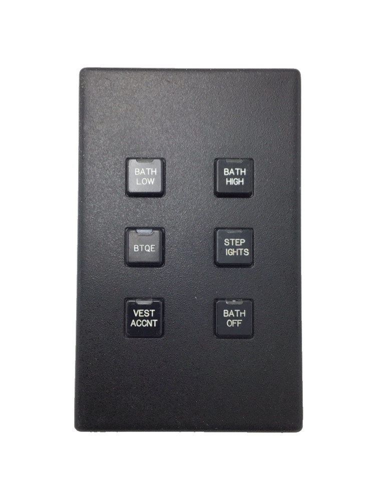 LiteTouch 6-Button Metropolitan Keypad Dimmer (Black) Savant