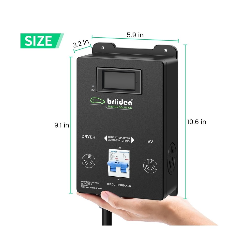 Briidea Automatic Power Switch for Dryer and EV, Fast Charge Your EV, NEMA 10...