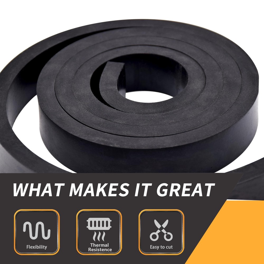 3/8 Inch Thick Neoprene Rubber Strips and Heavy-Duty Solid Rubber Rolls Sheet...