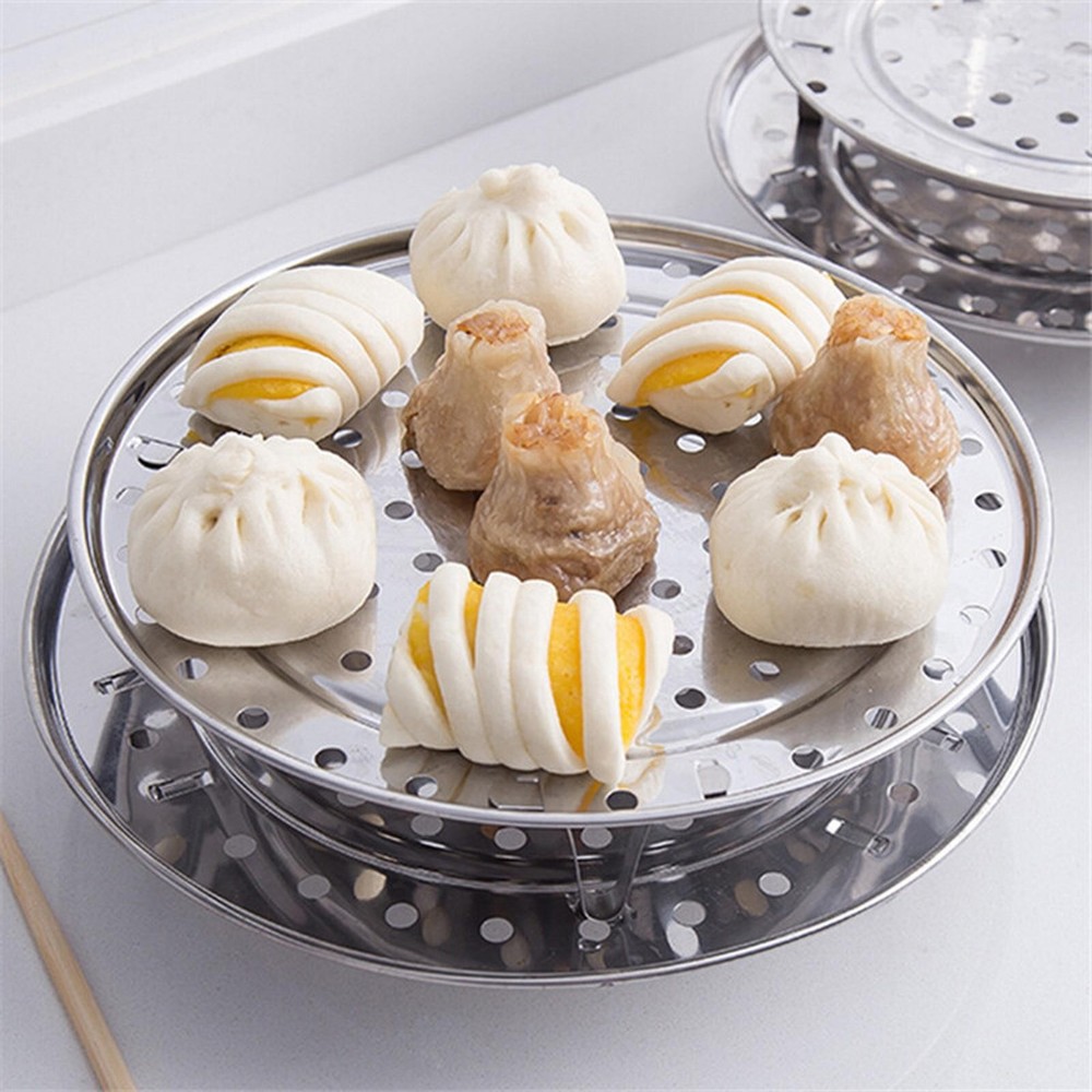 Multifunction Kitchen Steaming Stand Stainless Steel Steamer Rack Three-Legged