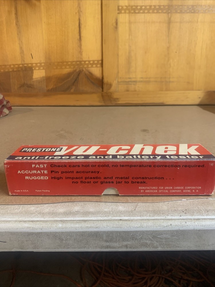 Vintage Prestone Vu Check Antifreeze & Battery Tester