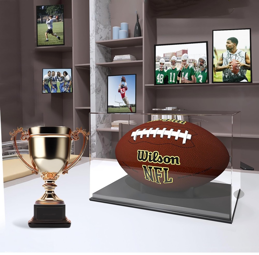 Football Display Case, Acrylic Case Clear