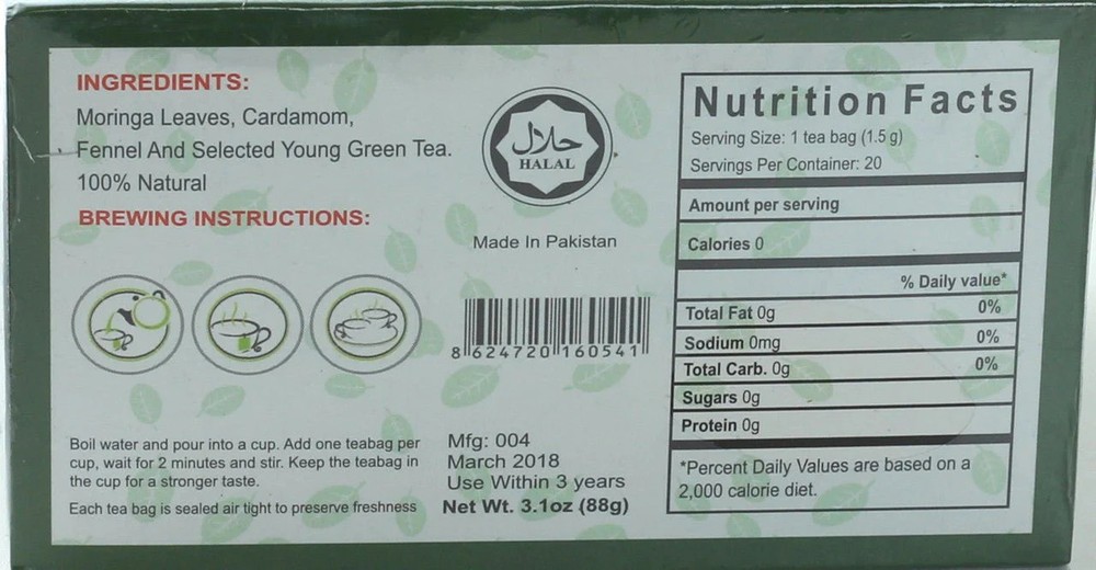Moringa Herbal Tea - 20 Bags