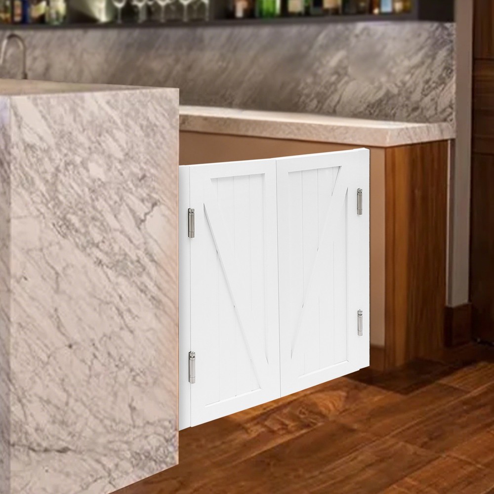 Partition Doors Solid Wood Entrance Partial Door Double-Doors Leaf for Home Yard