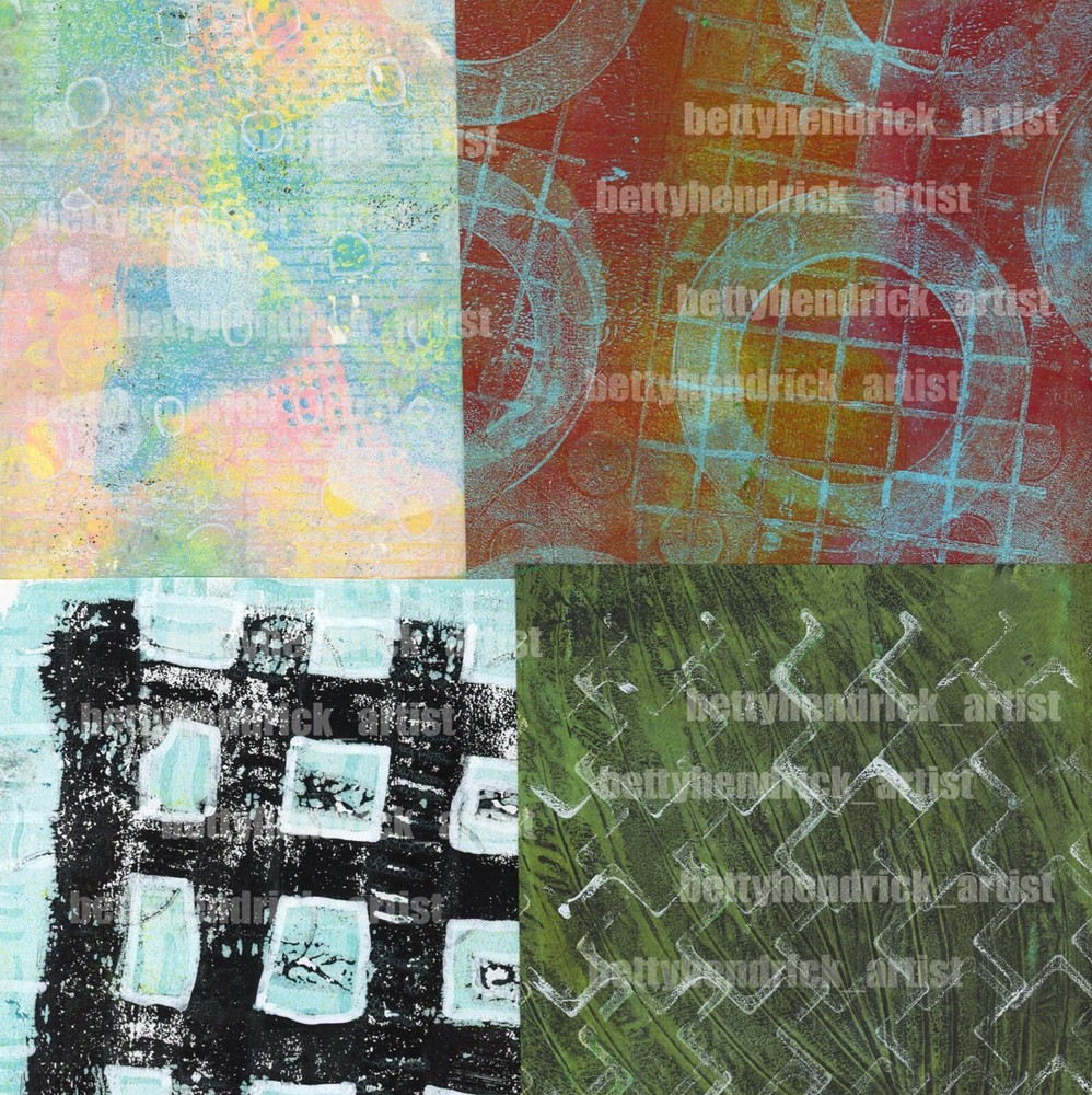 Printed Collage Papers, Printed Painted Papers, Mixed Media, Ephemera 20 Designs