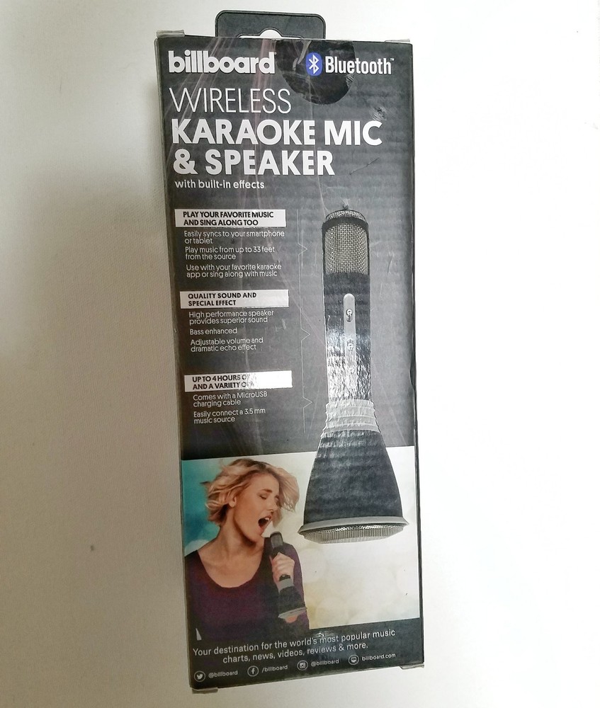 Lot of 2 (two) Billboard BLUETOOTH WIRELESS KARAOKE MIC & SPEAKER