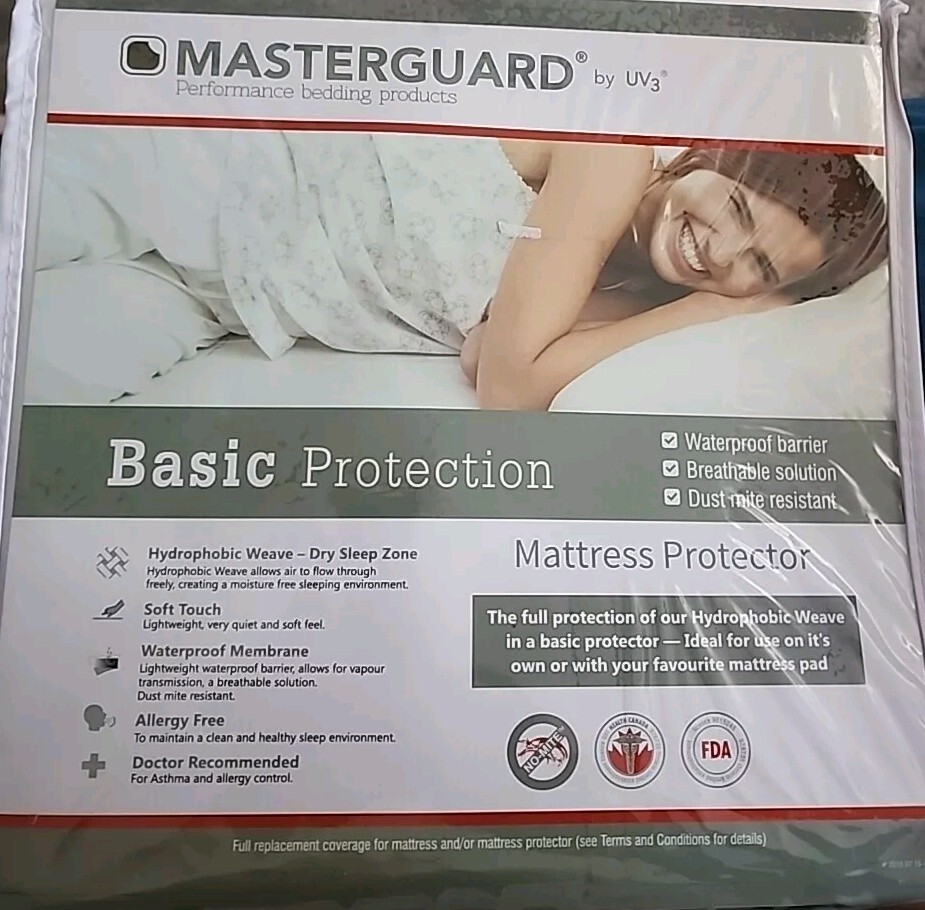 masterguard Uv3 basic mattress protector Size KING white NEW