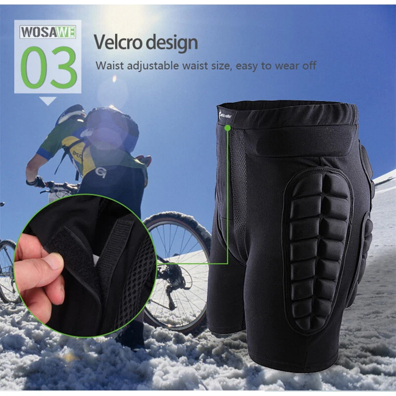 WOSAWE Protective Hip Shorts Ski Snowboard Impact Pants Protector Guards Shorts