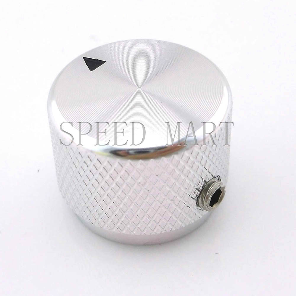 High Precision Full Aluminum Knurled Knob + ser screw for CD Player White