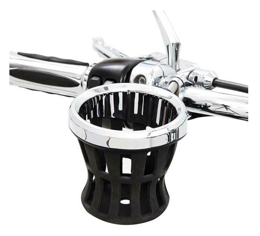 CIRO Drink Holders Chrome 7/8" & 1" Handlebar Mount 50412