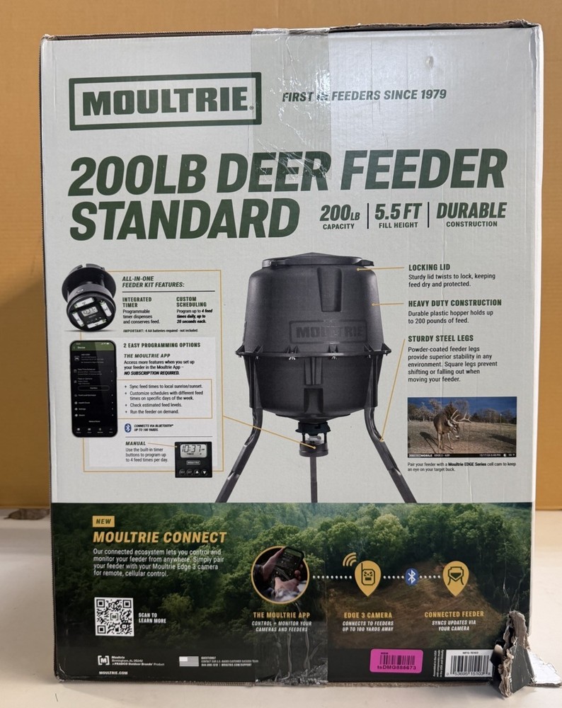 Deer Feeder Standard - 30-Gallon - Quick-Lock Hopper System - Digital Timer Con