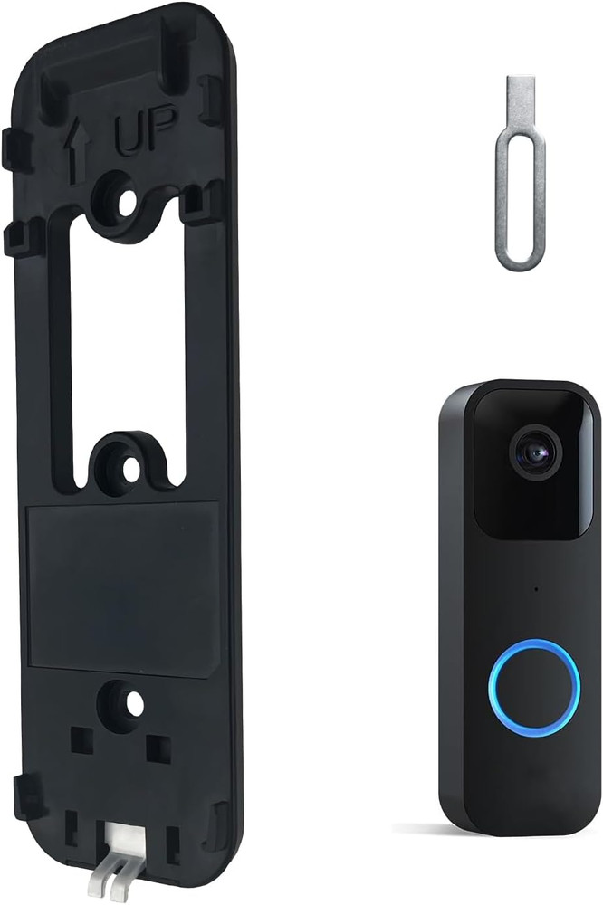 Blink Doorbell Mounting Plate Backplate 3-Hole Replacement Accessory Black
