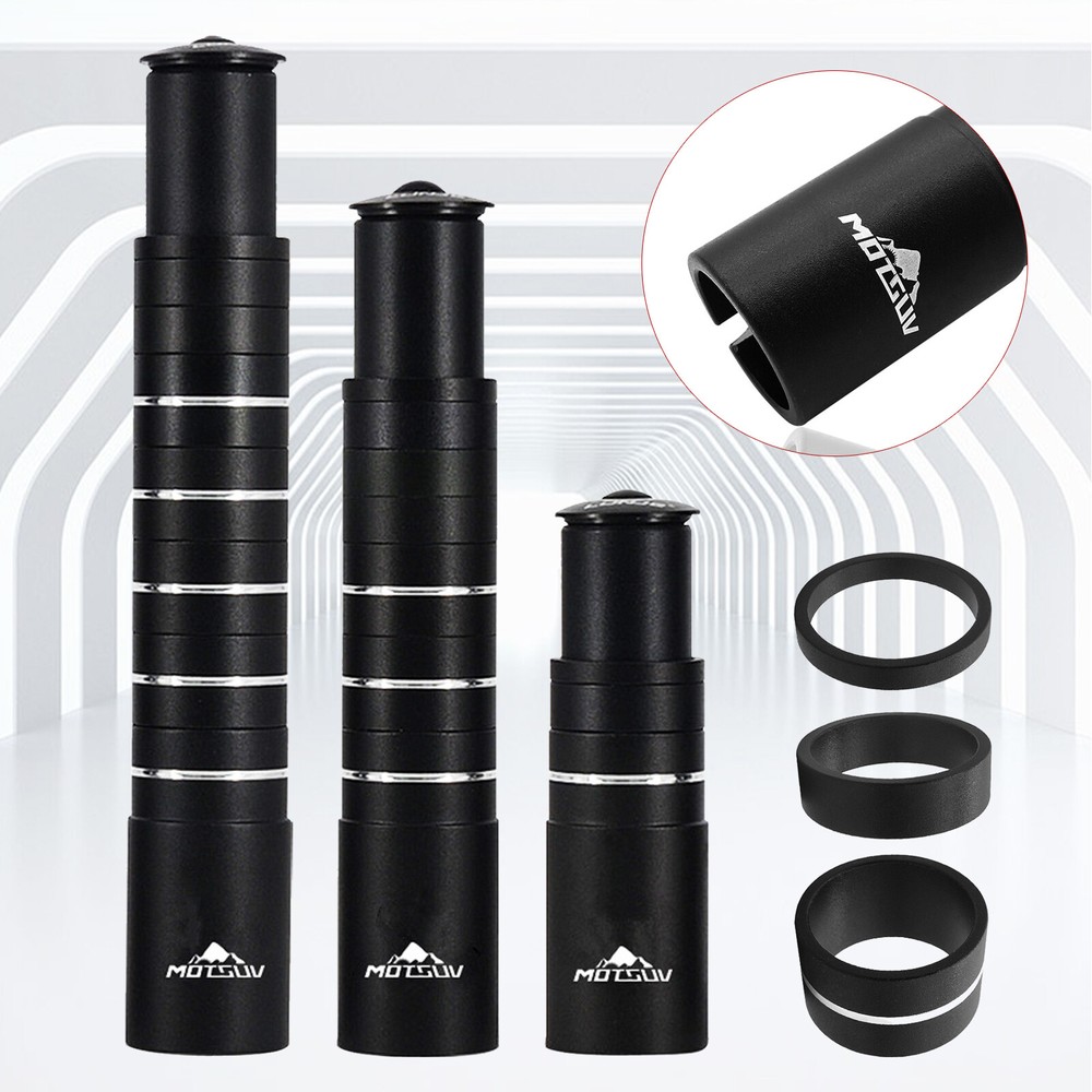 Durable New Black Bicycle Handlebar Riser Extension Steering Tube Extensions