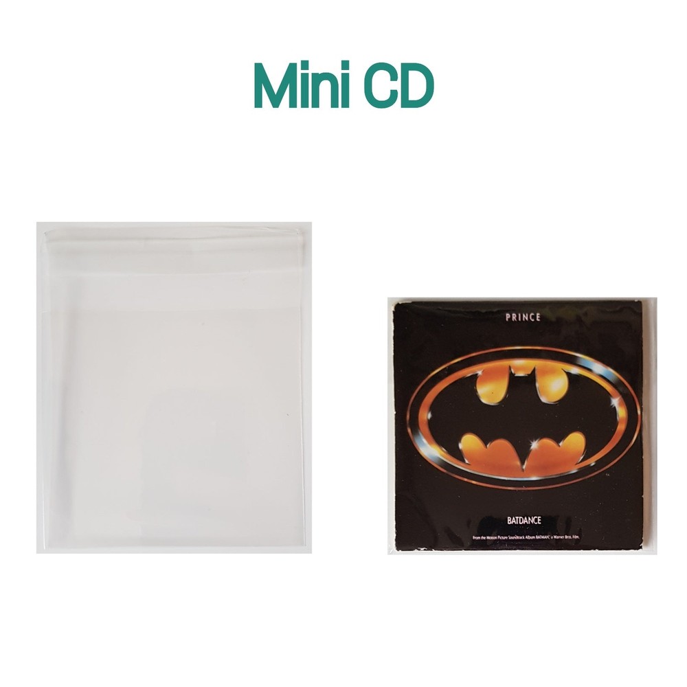 50 CD Mini Sleeves: Resealable Wraps for 3" CDs: Mini CD Protective Covers