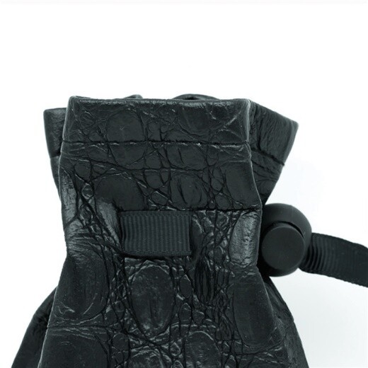 Black Leatherette Fire Demon Eye Dice Bag