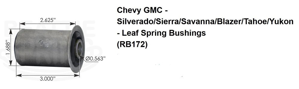 RB172 Leaf Spring Bushings (Sold Each)