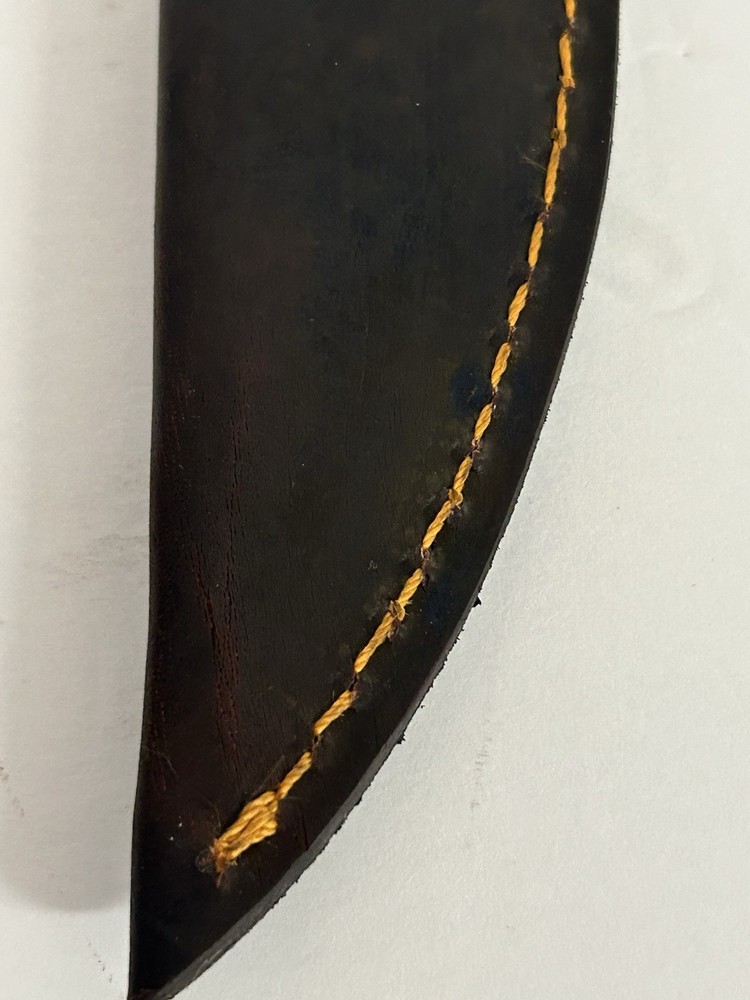 Brown Leather straight Fixed Blade Knife Sheath