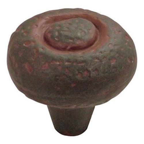 (5 Pack) 1-1/2 inch Rustic Knob Rustic Iron