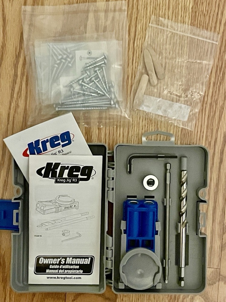 KREG JIG R3 POCKET HOLE KIT WITH CASE & MANUAL