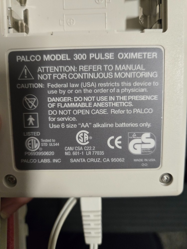 Palco Labs Pulse Oximeter Model: 300 (JK)