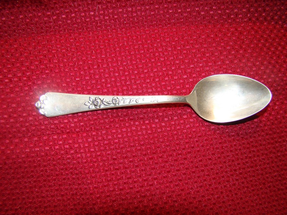STERLING SILVER WATSON ROSE TEASPOON NO MONOGRAM