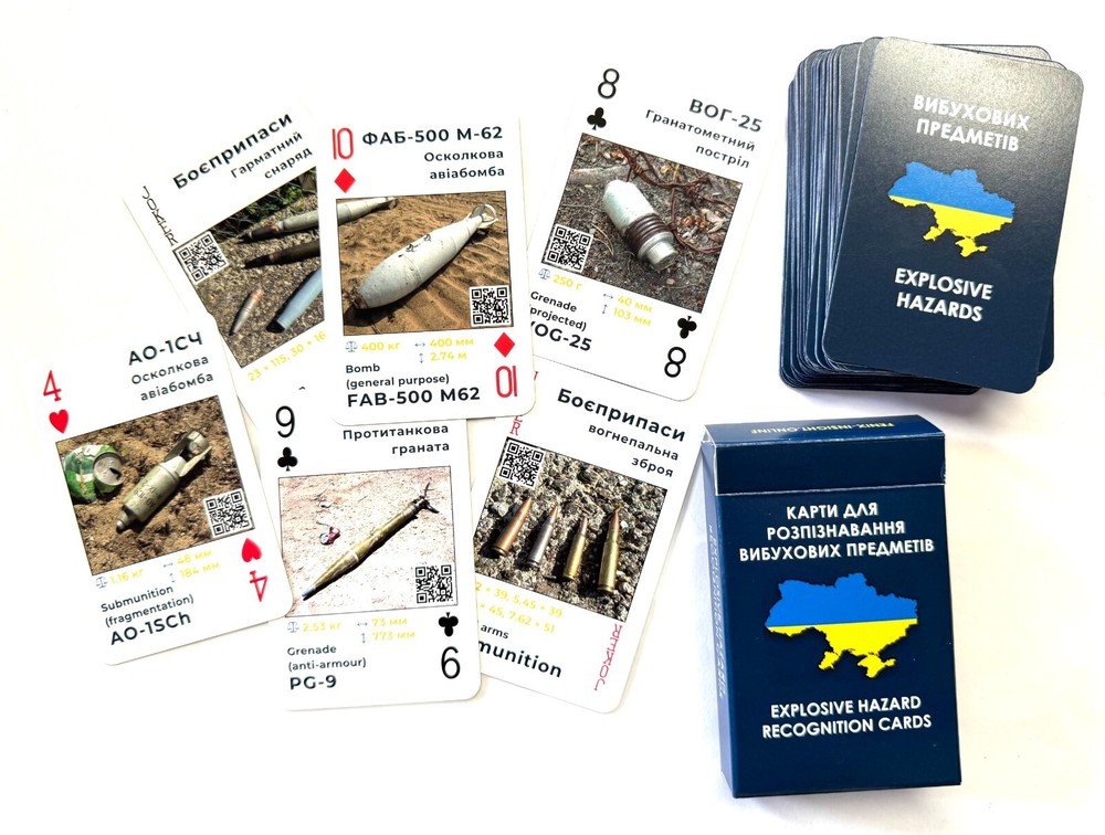 Explosive Hazards Recognition Playing Cards, Ukraine