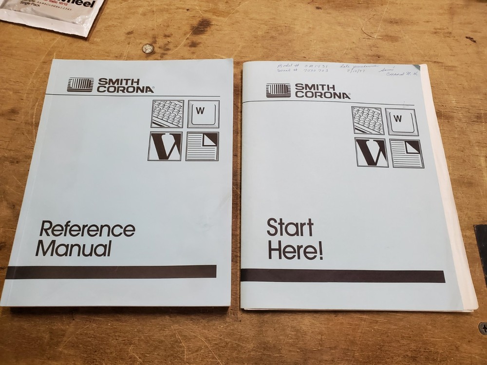Smith Corona PWP 5450 PWP 5500 Electronic Typewriter Owners Reference Manuals