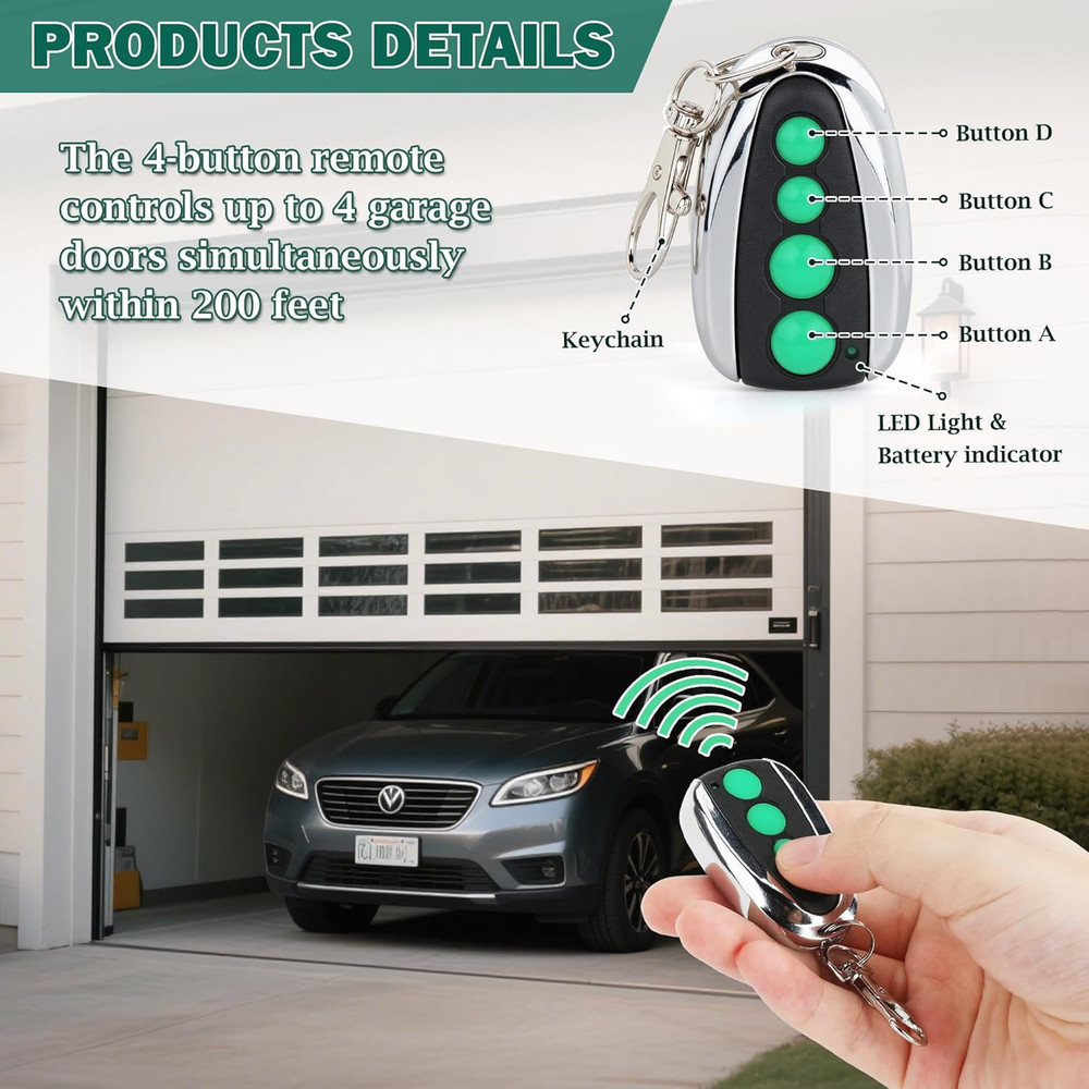 M12 Remote Control Transmitter 433.92 MHz for Automatic Swing Sliding 1 Pack