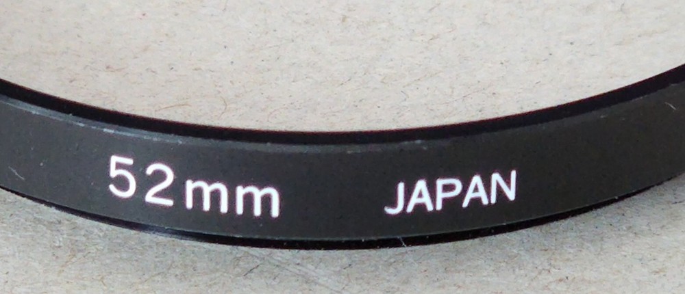 Unknown Size to 52mm Lens Filter Adapter - Made in Japan **PLEASE READ**